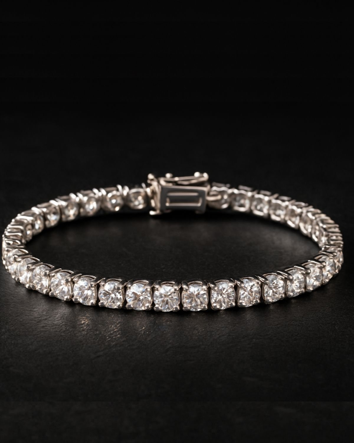 Shani Signature Moissanite Tennis Bracelet – D Color VVS1 Sparkle