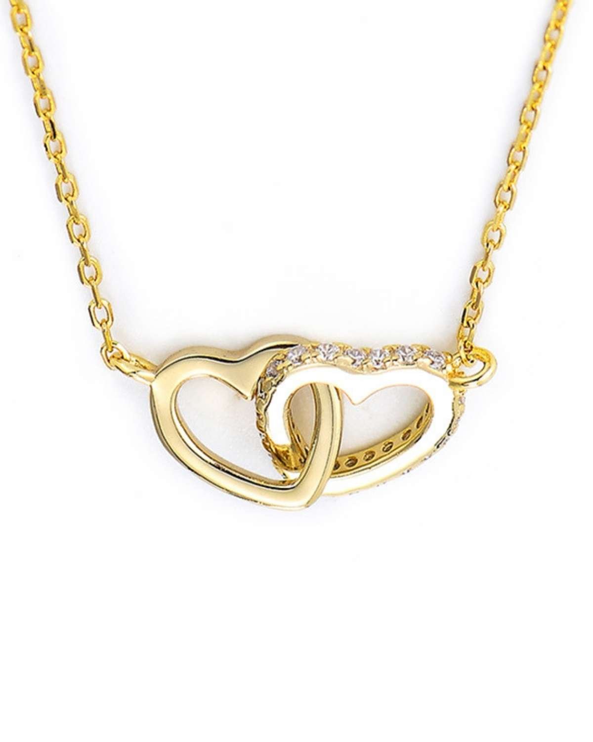 Shani Interlocking Heart Pendant Necklace