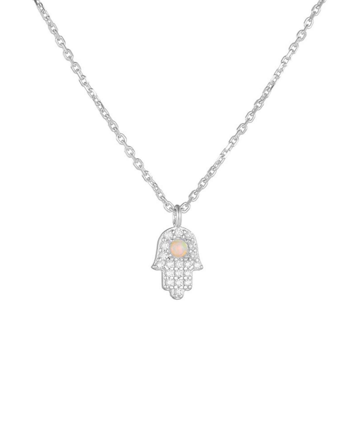 Shani Opal Hand Pendant Necklace