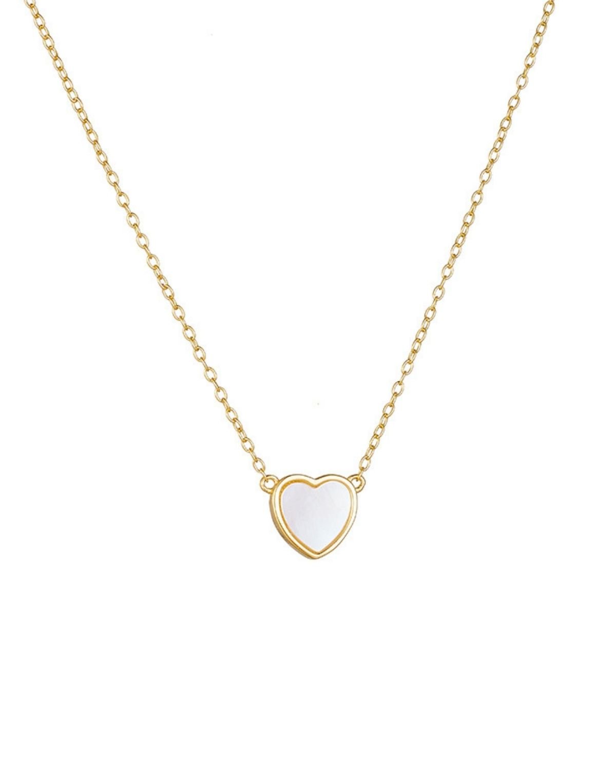 Heart shell pendant necklace for women