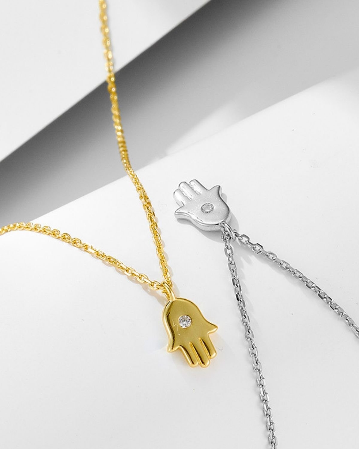 shani-hamsa-hand-pendant-gold-rhodium-plated.jpg hand pendant necklace gold plated sterling silver