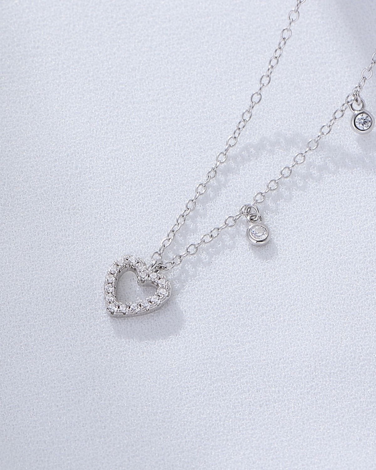 925 sterling silver heart pendant necklace