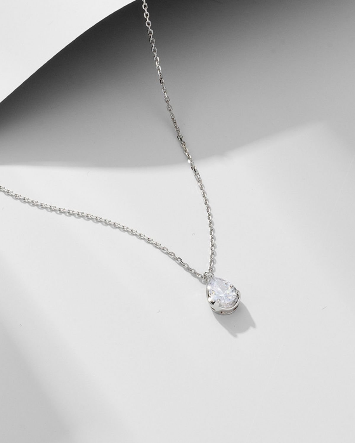 teardrop-halo-pendant-necklace-rhodium-plated.jpg teardrop halo pendant s925 silver necklace