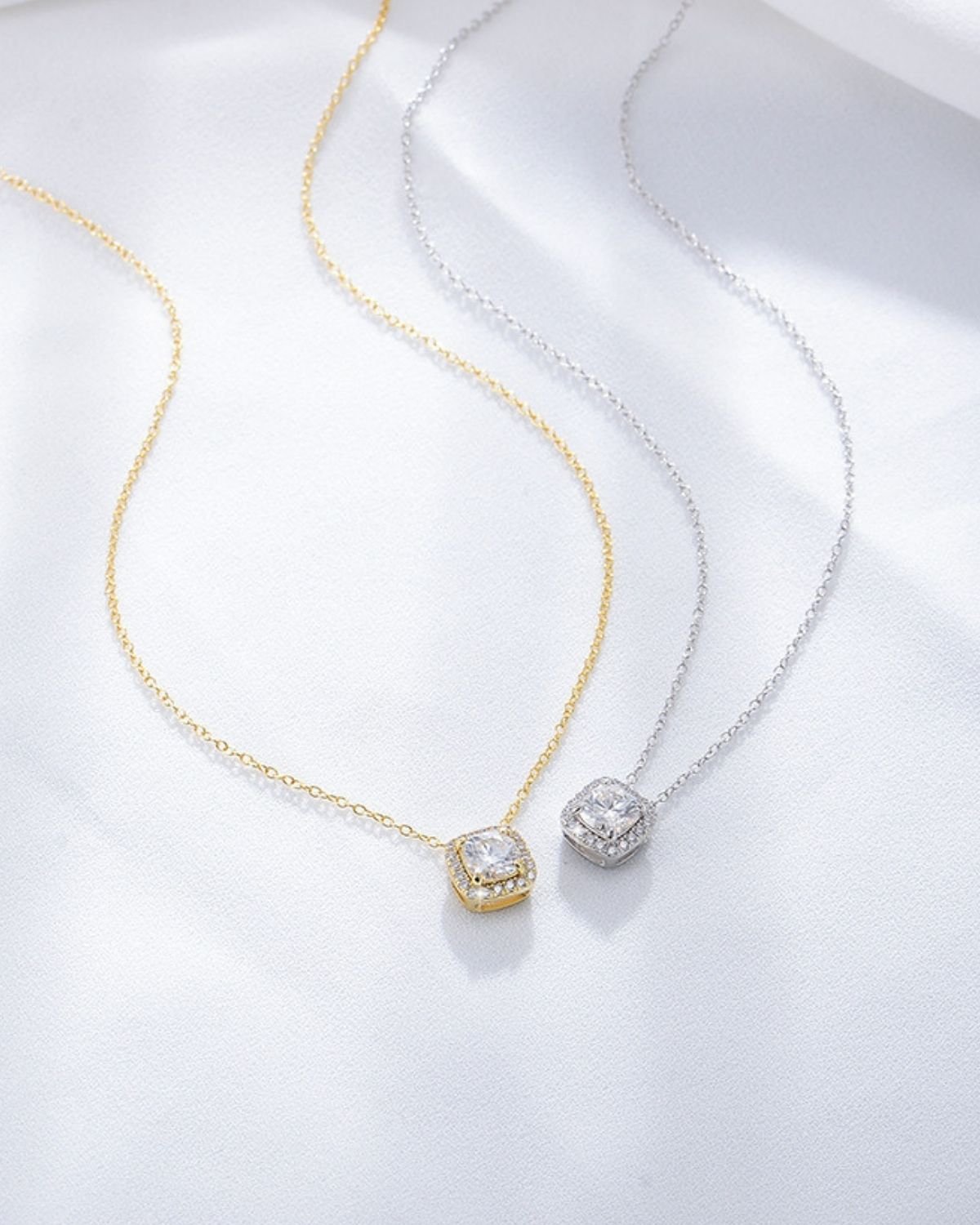 sterling-silver-square-halo-necklace.jpg Sterling silver square halo necklace