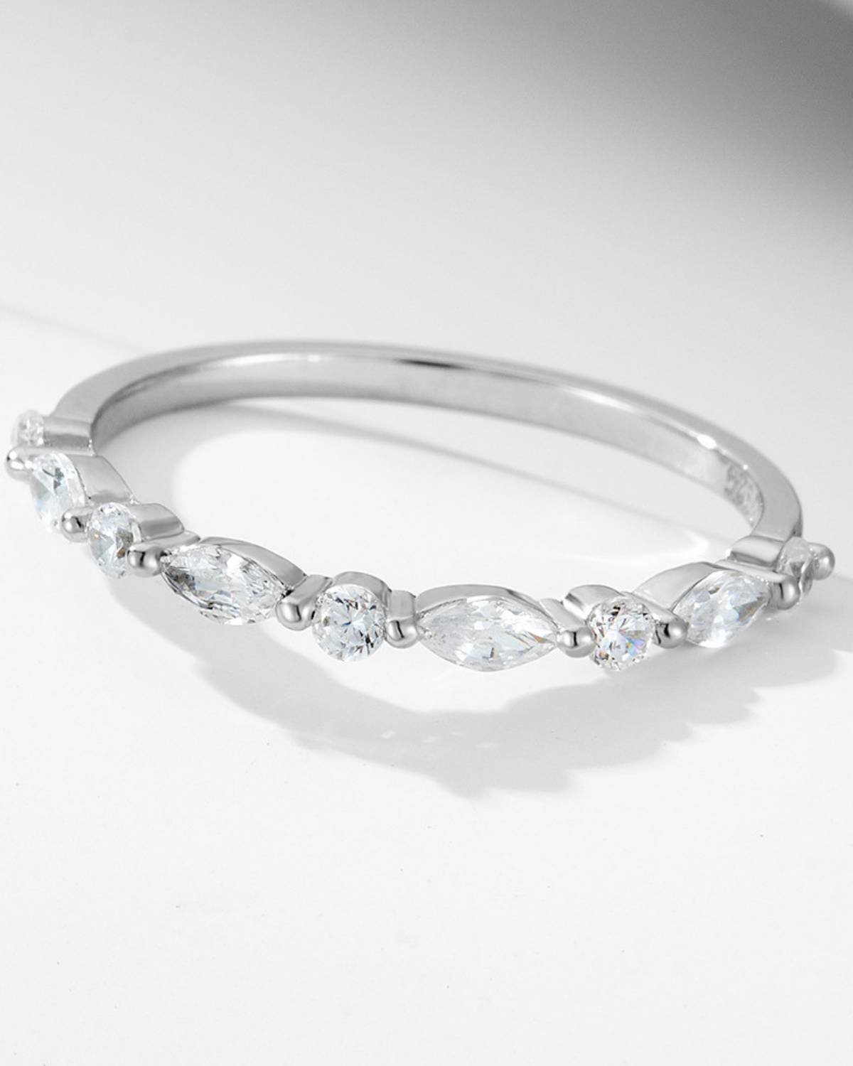 Shani Aurelia Marquise Band – Silver Rhodium Edition