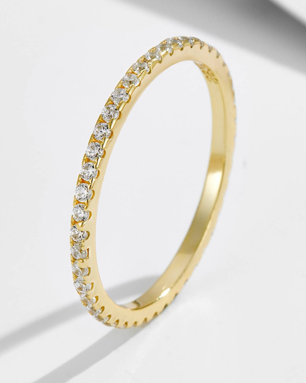 Shani Lumière Pavé Band – Gold Plated